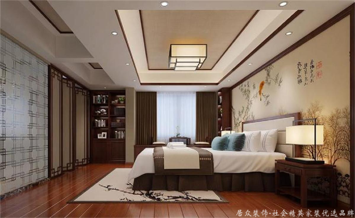 中式 四居室 毛坯 卧室图片来自gqx9211300在东方“韵”-中式风格四居的分享