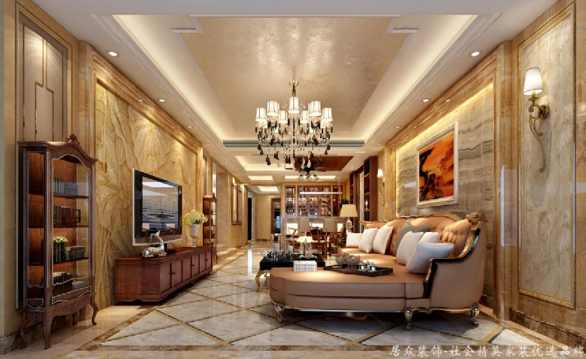 欧式 二居 小资 客厅图片来自居众装饰长沙分公司在湘江豪庭-欧式风格-92㎡的分享
