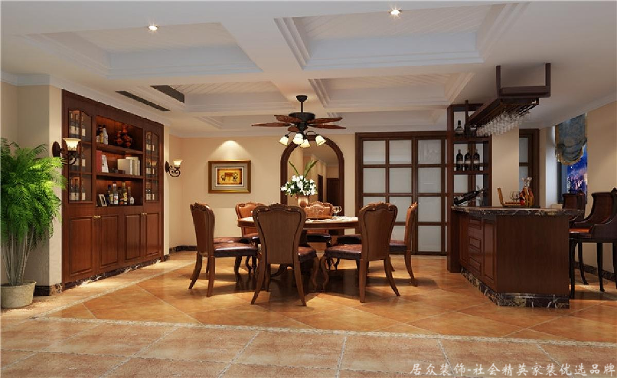 美式 别墅 简洁 实用 餐厅图片来自居众装饰长沙分公司在旭辉御府-美式风格-300㎡的分享