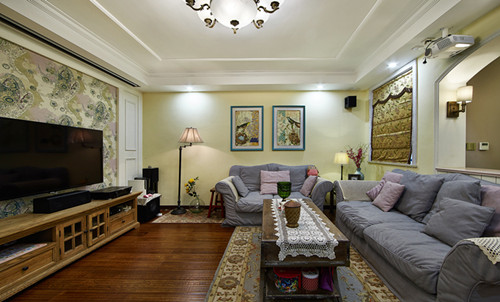 客厅图片来自武汉苹果装饰在大华铂金郦府的分享