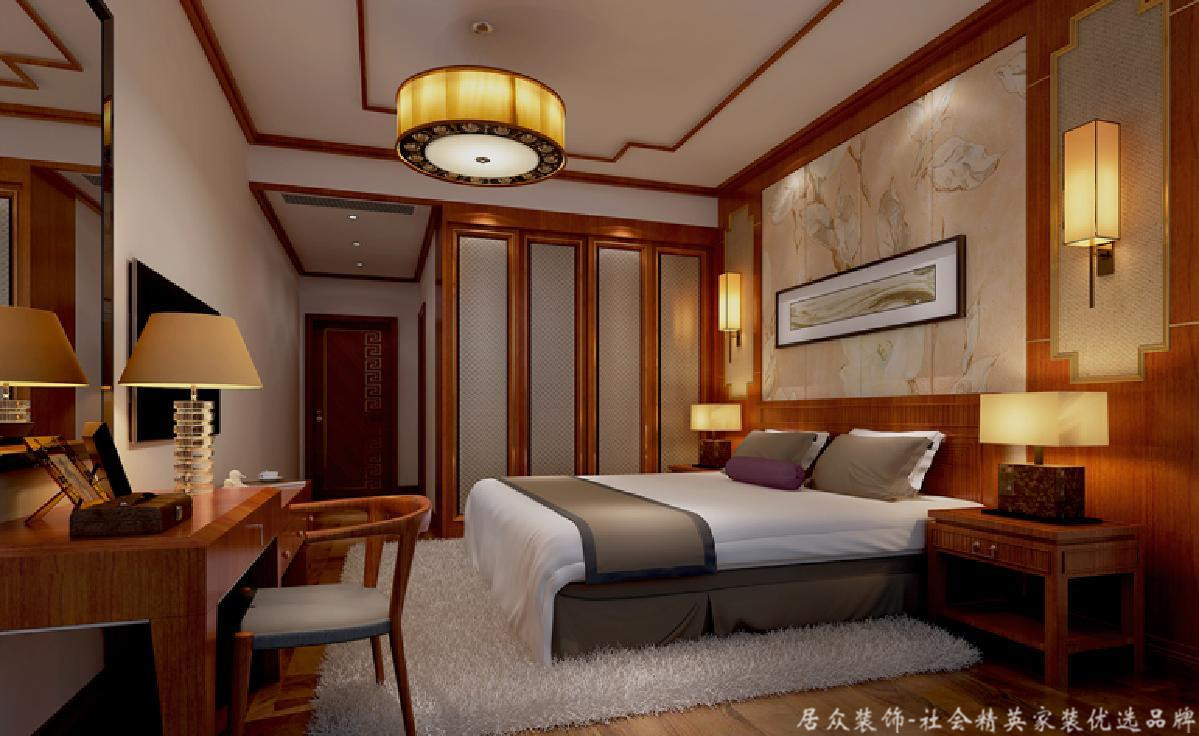 中式 古典 舒适 跃层 卧室图片来自gqx9211300在“古典”中式风格跃层的分享