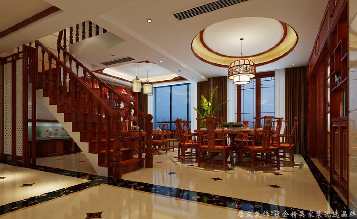 中式 古典 舒适 跃层 餐厅图片来自gqx9211300在“古典”中式风格跃层的分享