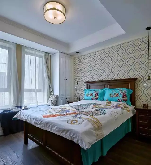 卧室图片来自实创装饰上海公司在100㎡混搭美式风简直美的不像话的分享