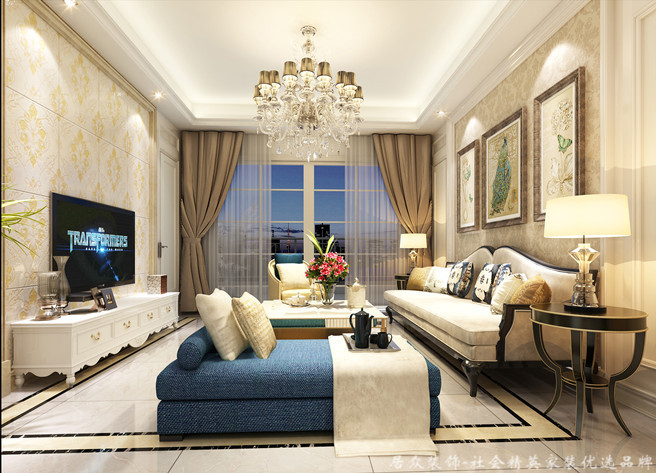 四居 欧式 平层 客厅图片来自gqx9211300在龙光天悦龙庭-欧式风格四居的分享