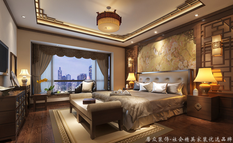 卧室图片来自重庆居众装饰在恒大华府-中式风格-220㎡的分享