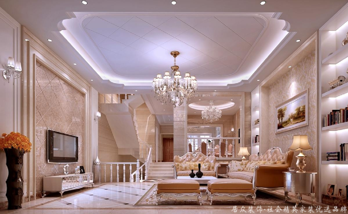 简约 欧式 别墅 客厅图片来自gz居众装饰在保利东江首府2的分享