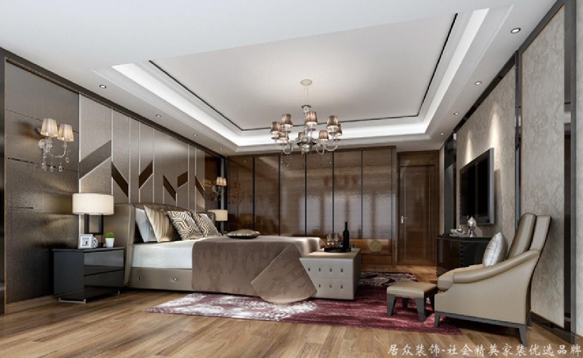 现代简约 复式 大气 卧室图片来自居众装饰长沙分公司在碧桂园-现代简约风格-188㎡的分享