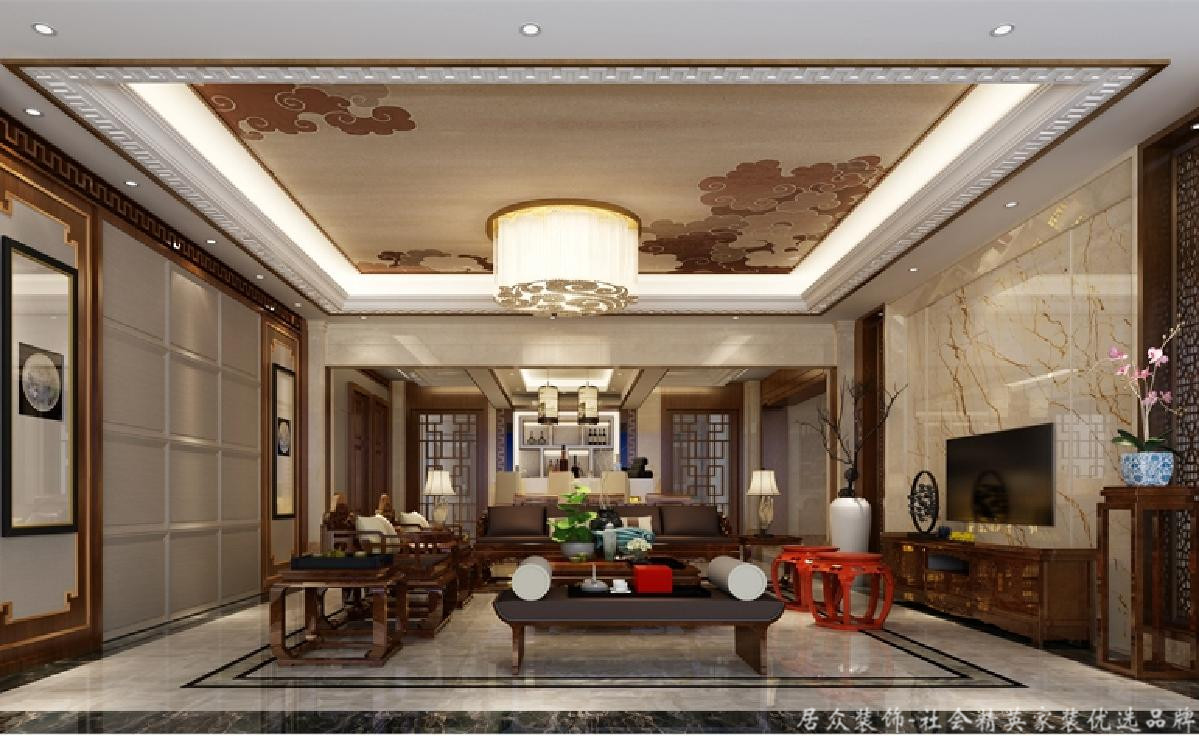 别墅 客厅图片来自gz居众装饰在保利东江首府8的分享