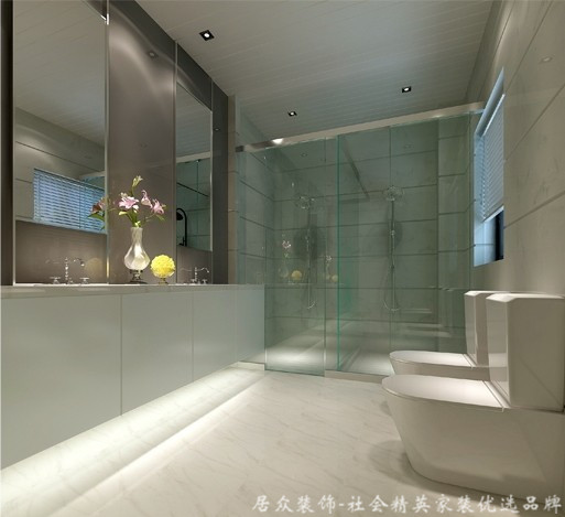 简约 混搭 别墅 卫生间图片来自重庆居众装饰在文华熙岸-简约风格-410㎡的分享