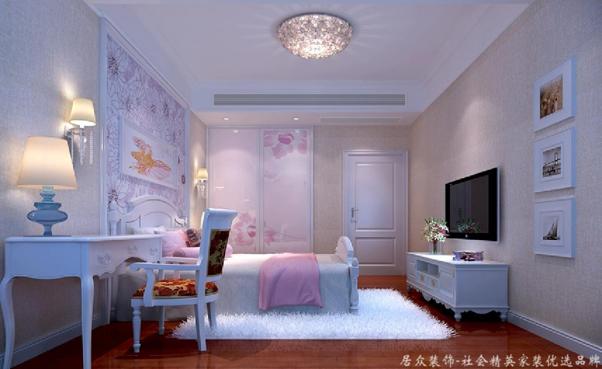 简约 欧式 别墅 卧室图片来自gz居众装饰在保利东江首府2的分享