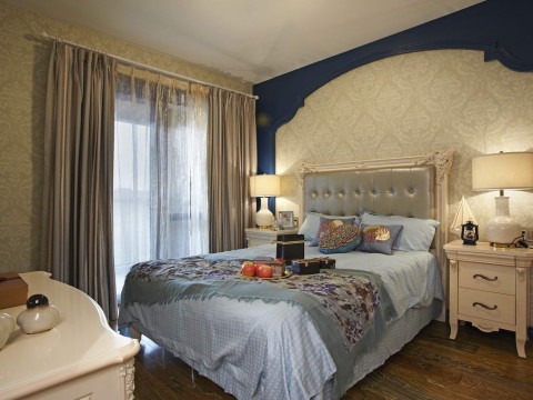 卧室图片来自武汉苹果装饰在富强天合熙园的分享