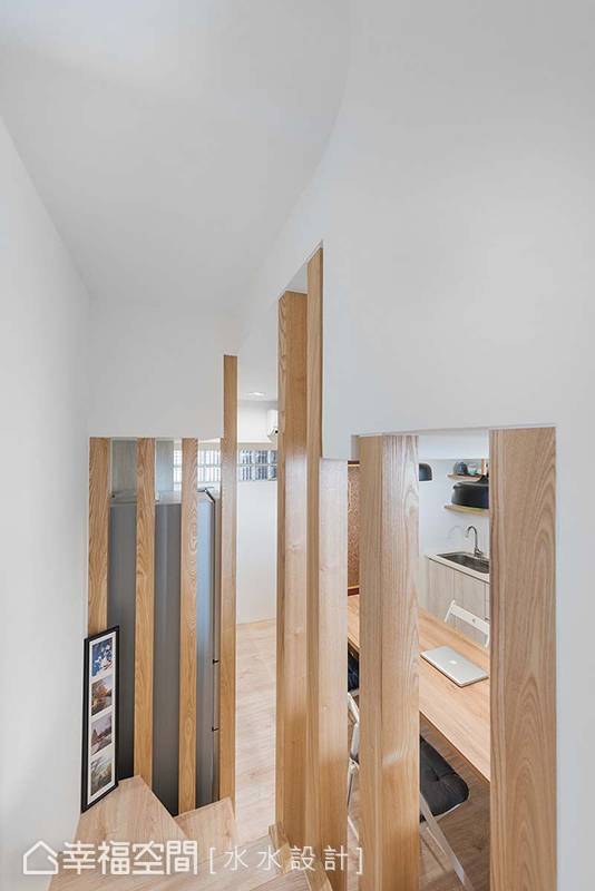 一房 简约 北欧 休闲 收纳 楼梯图片来自幸福空间在坐拥河岸绿意25平挑高慢活空间的分享