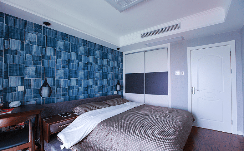 卧室图片来自家装大管家在惬意生活 103平现代简约素雅3居的分享