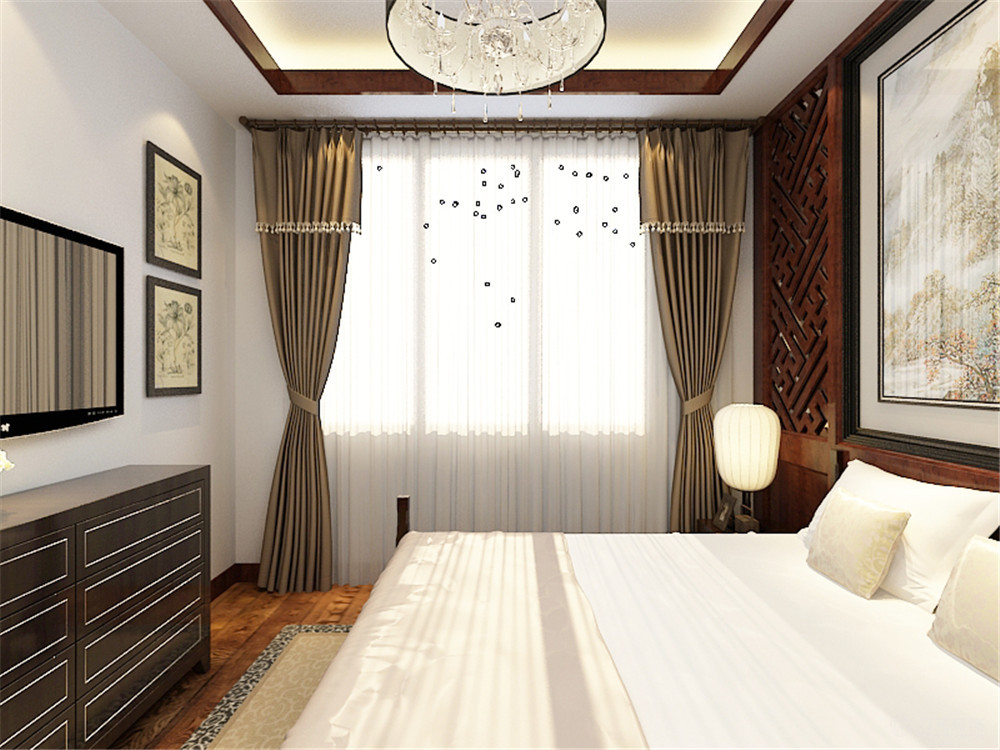 中式 一居 智造创想城 卧室图片来自阳光放扉er在力天装饰-智造创想城-73㎡ 中式的分享