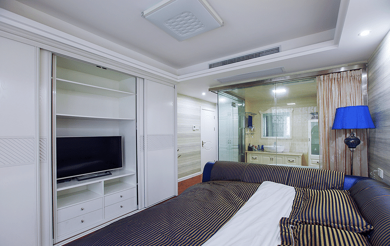 卧室图片来自家装大管家在惬意生活 103平现代简约素雅3居的分享