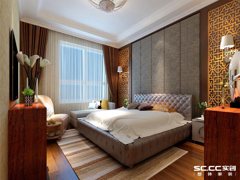 卧室图片来自用户2652703143在紫荆华庭130平三室混搭风格设计的分享