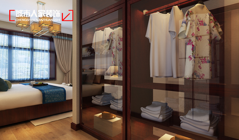 三居 中式风格 家装设计 家装公司 卧室图片来自太原城市人家装饰在华润·中海·幸福里170平米设计的分享