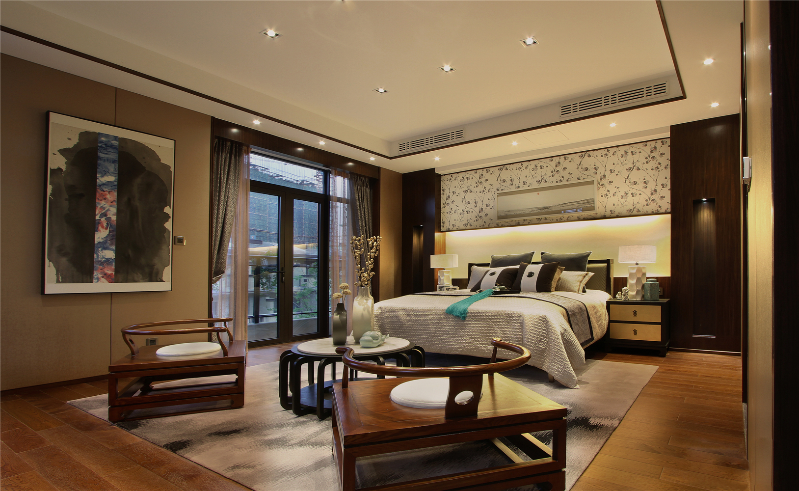 中式 别墅 客厅图片来自张勇高级室内设计师在优山美地D区新中式设计案例的分享