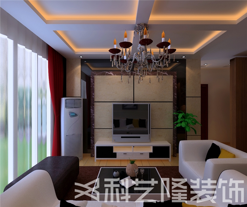 客厅图片来自天津科艺隆装饰在人才公寓—简约风格—79㎡的分享