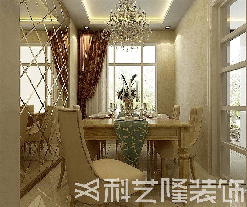 餐厅图片来自天津科艺隆装饰在仁和园—混搭风格—98㎡的分享