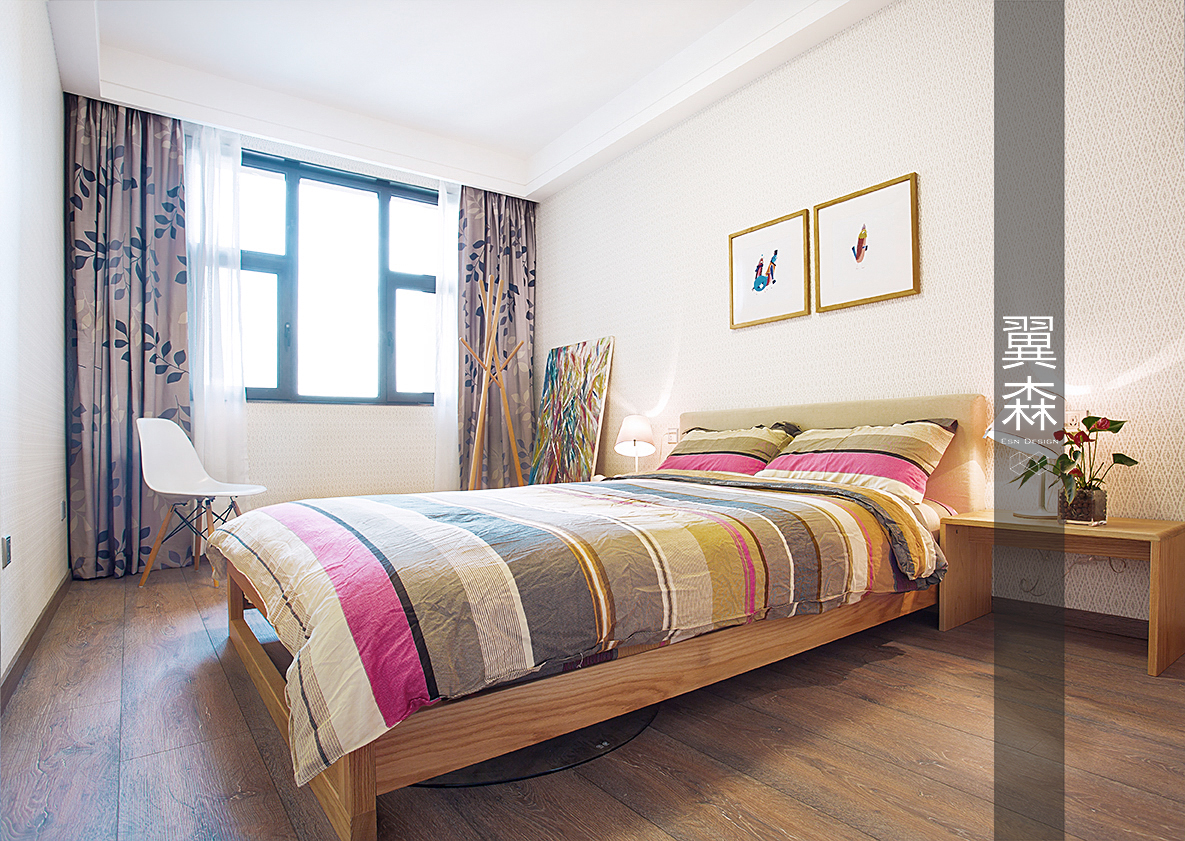 简约 现代 80后 小资 90后 婚房 年轻 时尚 三室 卧室图片来自翼森设计在香江湾·现代简约的分享