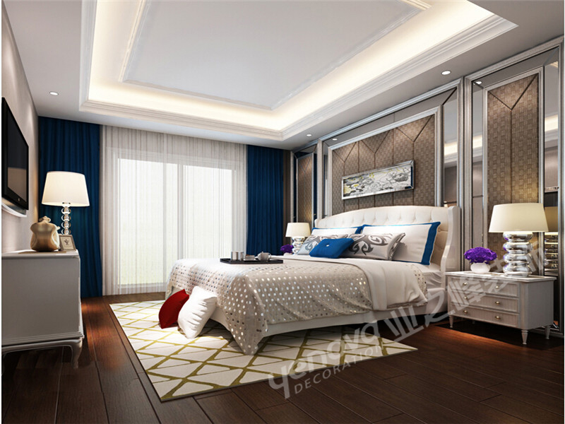 新古典 二居 白领 卧室图片来自青岛业之峰官方客服--小万在映月公馆珑台 97平 新古典风格的分享