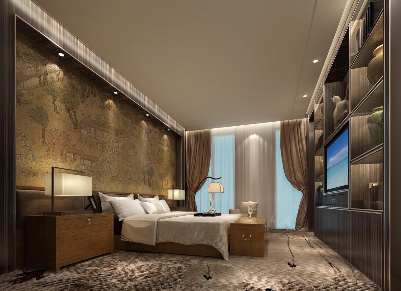 南郊中华园 装修设计 新中式 腾龙设计 卧室图片来自室内设计师劳纳在南郊中华园新中式风格设计的分享