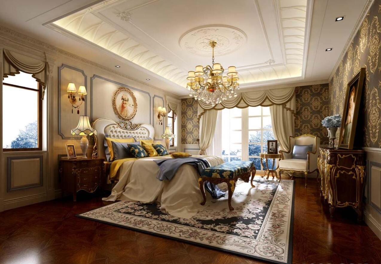 别墅装修 欧式古典 腾龙设计 劳纳作品 卧室图片来自室内设计师劳纳在鑫湖坊400平别墅新古典欧式的分享