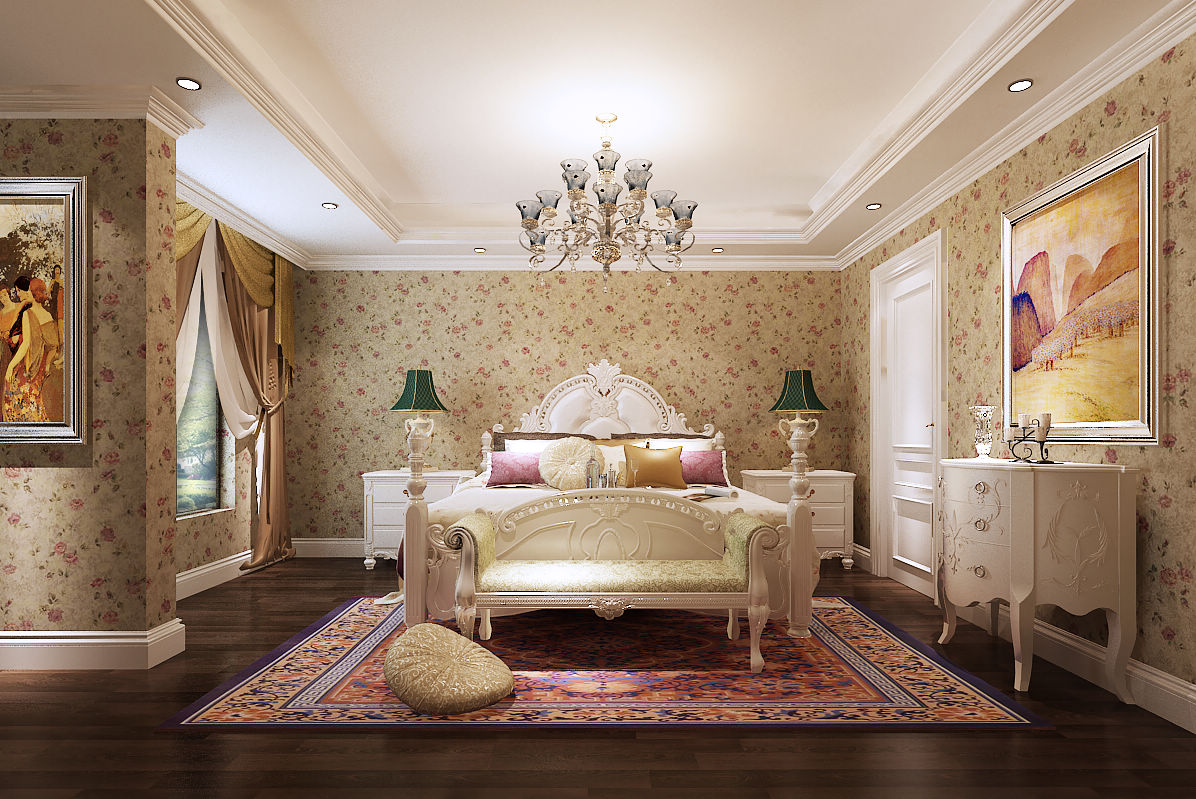三居 欧式 卧室图片来自武汉苹果装饰在国博新城的分享