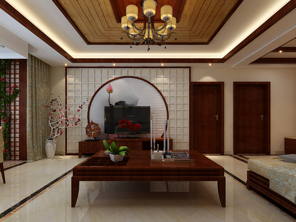 中式 三居 客厅图片来自tjsczs88在典雅古韵，现代中式的分享
