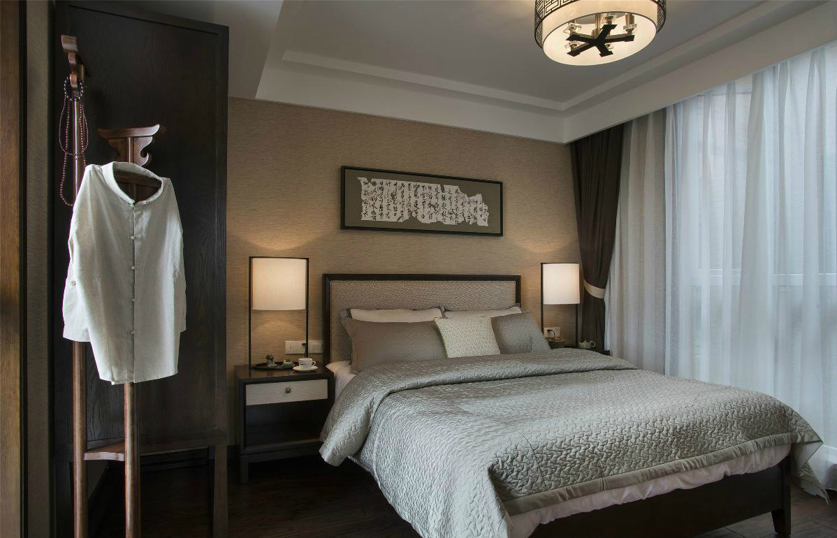 中式设计 日升装饰 中式装修 卧室图片来自装修设计芳芳在宁静雅致新中式淡淡禅意的分享