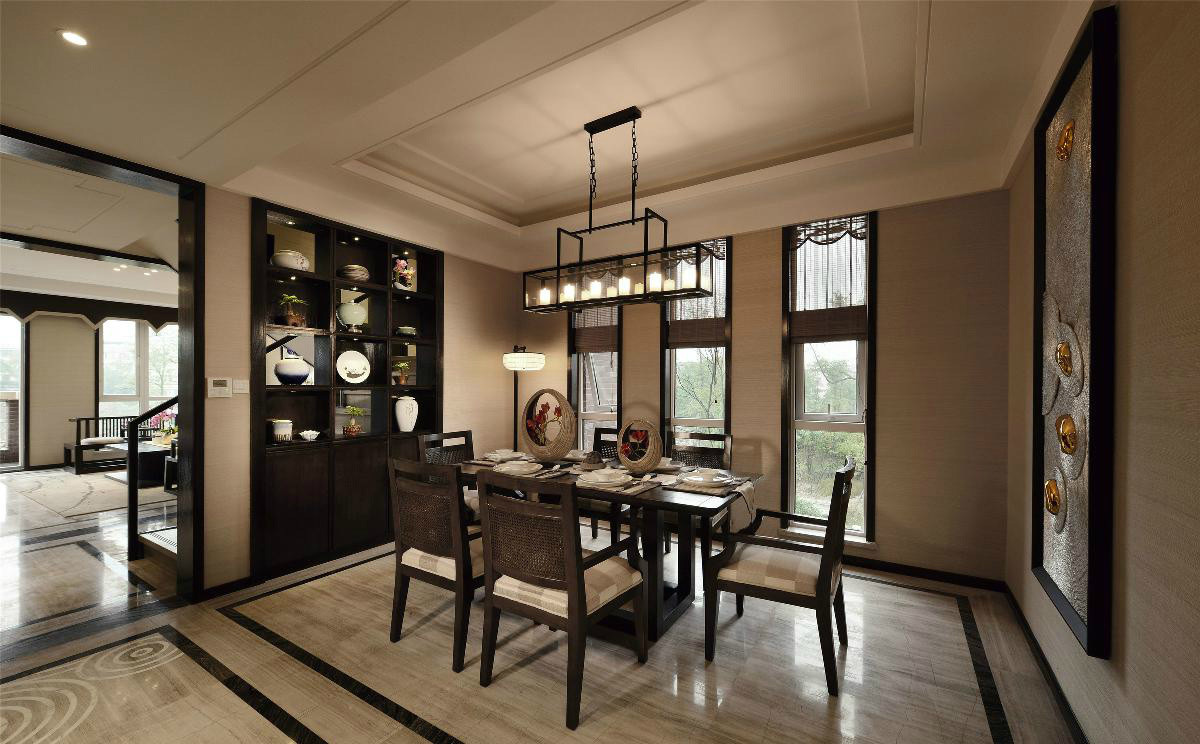 中式设计 日升装饰 中式装修 餐厅图片来自装修设计芳芳在宁静雅致新中式淡淡禅意的分享