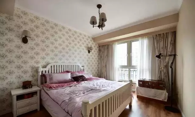简约 美式 三居 卧室图片来自实创装饰上海公司在96㎡简约美式风，舒适温馨小家~的分享