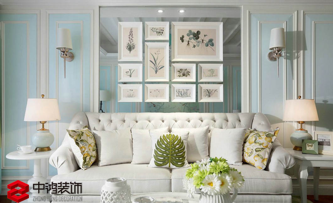 三居 卧室 客厅 别墅 欧式图片来自中鸿装饰-客服1在欧式风格样板间的分享