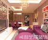 紫色是富贵，大气的象征，与白色家具的搭配，尽显华贵富丽，从而也减弱了紫色的跳跃性。客厅处用菱形镜面作为装饰墙，空间感增强了很多。卧室延续了客厅的色调，但加入了木色的调和，在现代中追寻着复古的感觉。