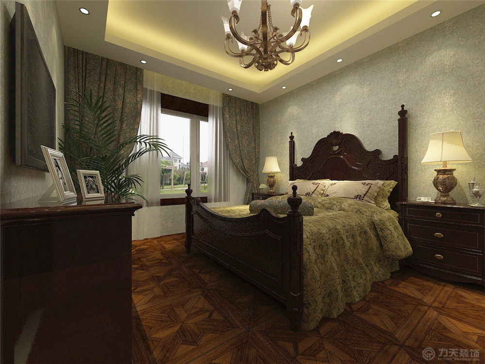 卧室图片来自阳光力天装饰在美式古典   津南新城区 90㎡的分享