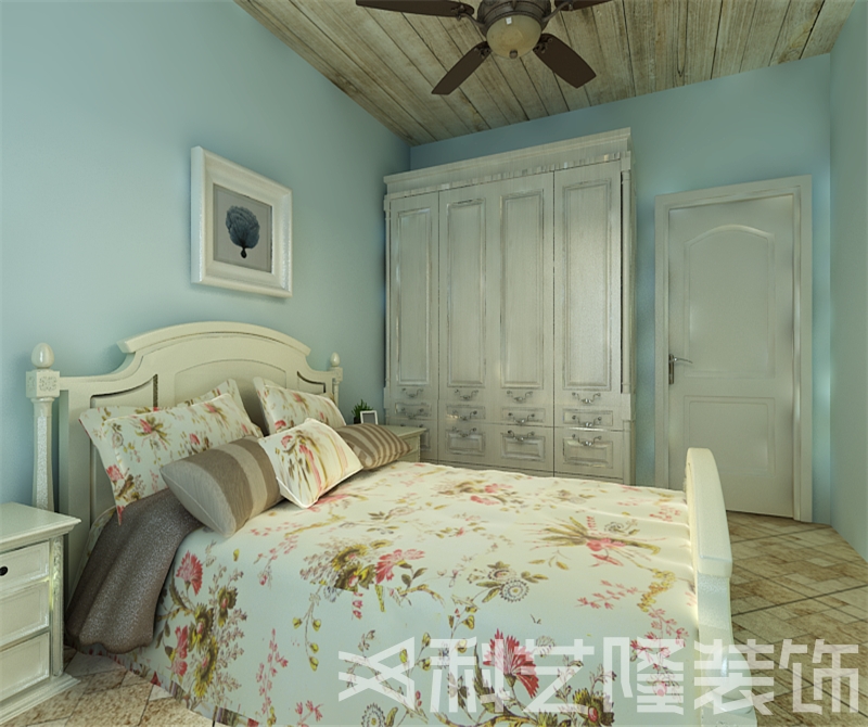 卧室图片来自天津科艺隆装饰在耀华心壹街—田园风格—89.43㎡的分享