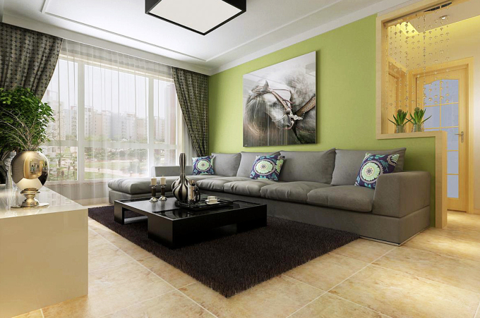 客厅图片来自日升嬛嬛在90平两居室现代简约风的分享