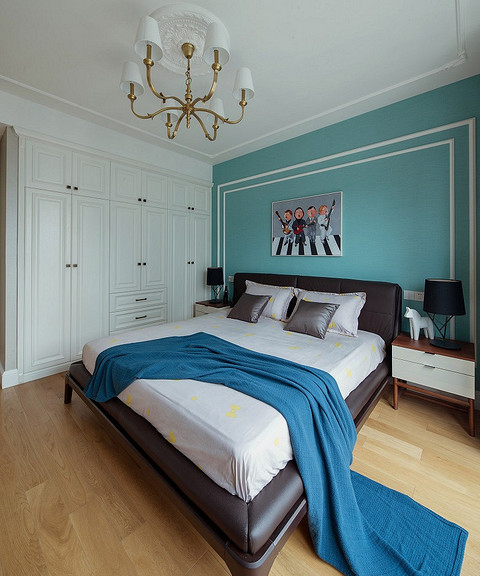 卧室图片来自家装大管家在109平欧美时尚3居 自在惬意空间的分享