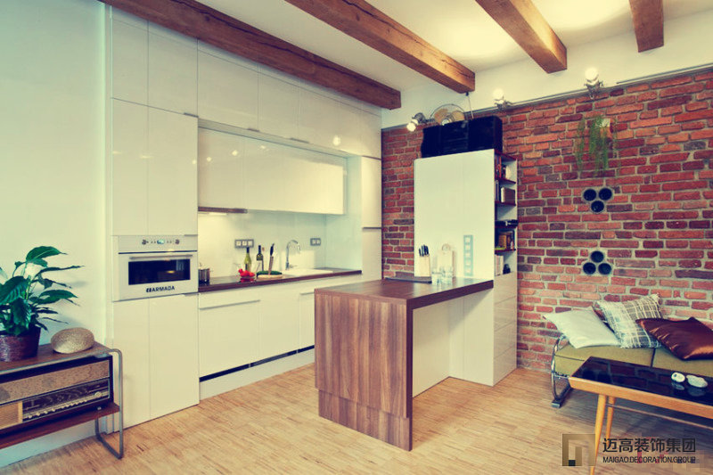 简约 二居 收纳 旧房改造 厨房图片来自迈高国际设计在清新loft公寓的分享