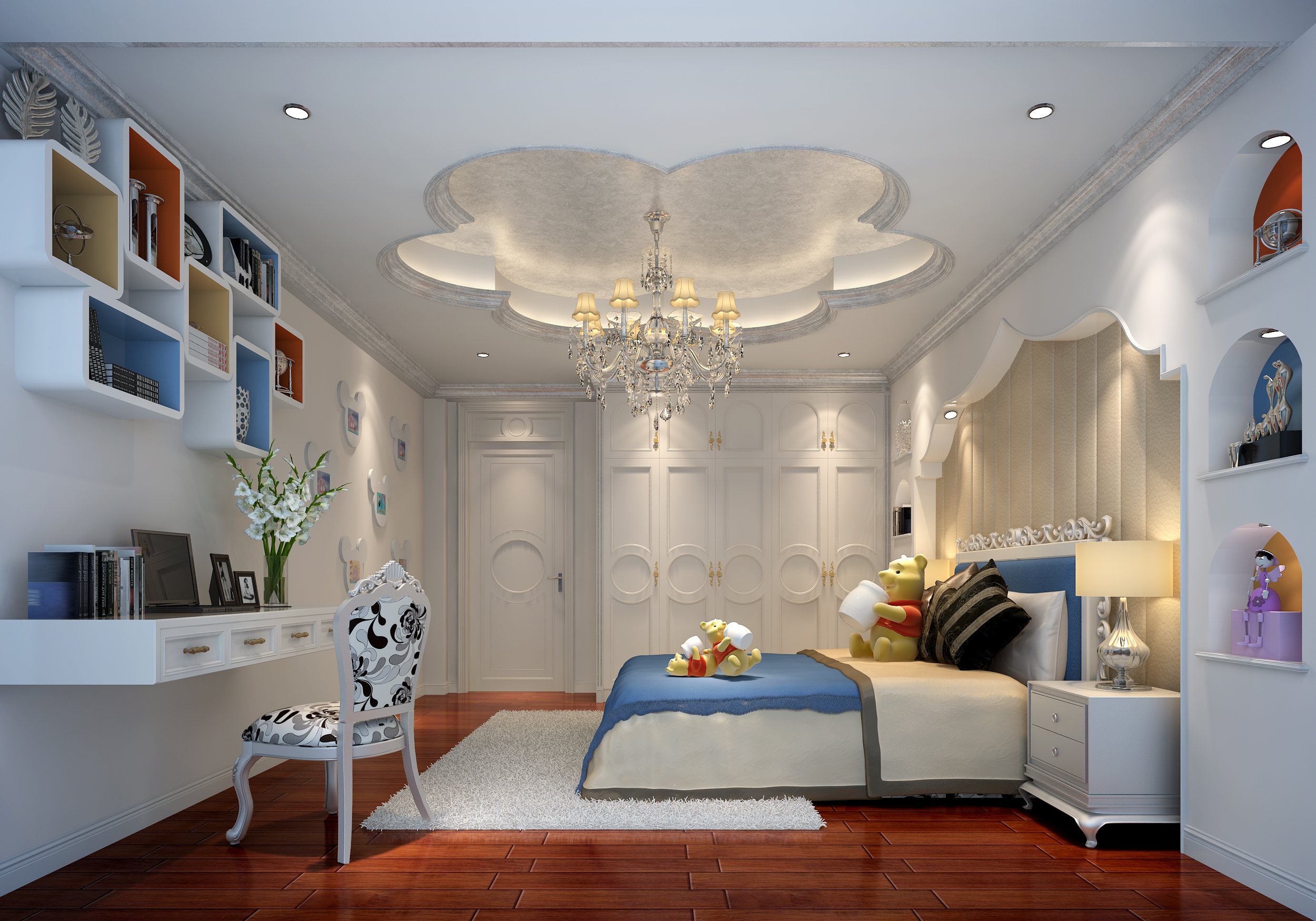 欧式 别墅 精装 卧室图片来自深圳市尚易装饰在瑞和耶纳 精装奢华别墅的分享