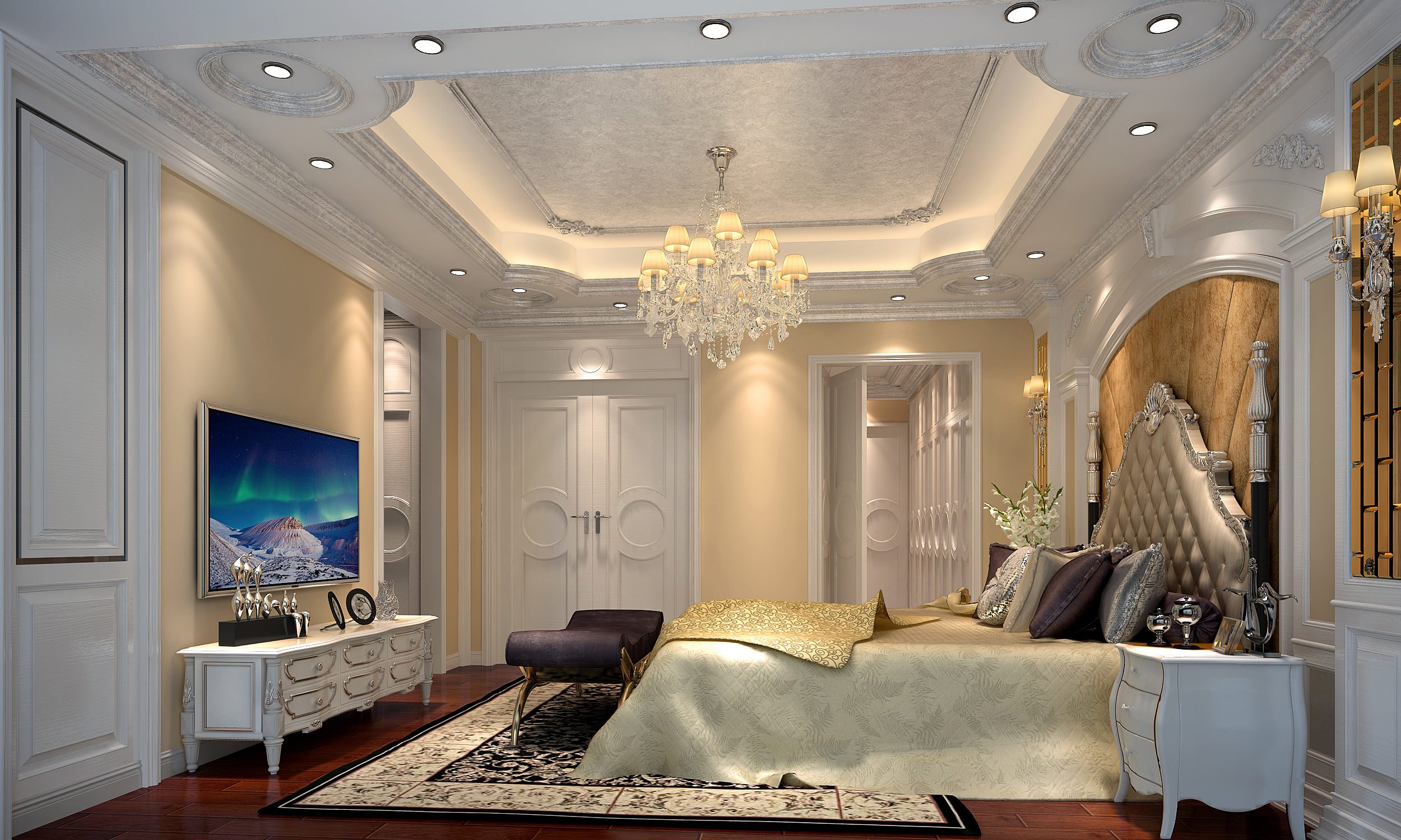 欧式 别墅 精装 卧室图片来自深圳市尚易装饰在瑞和耶纳 精装奢华别墅的分享