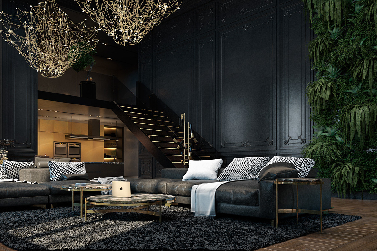简约 法式 别墅 客厅图片来自别墅设计师杨洋在摩登时尚独特之美的分享