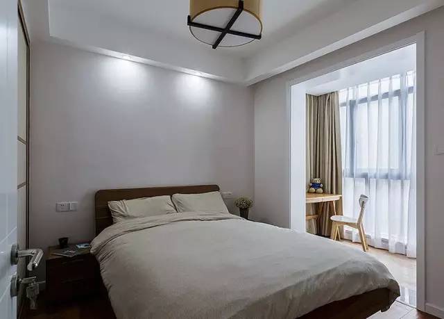 简约 三居 卧室图片来自实创装饰上海公司在80m²清新日式，一切都刚刚好！的分享