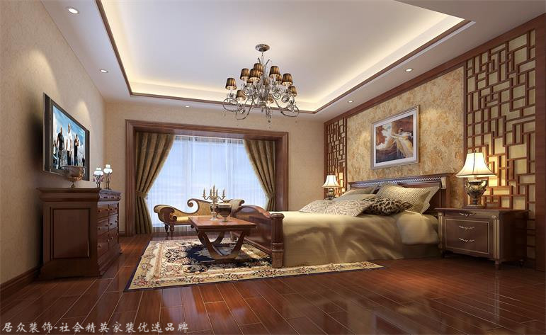 美式 三居 卧室图片来自厦门居众装饰设计工程有限公司在阳光城翡丽湾-美式风格-100㎡的分享