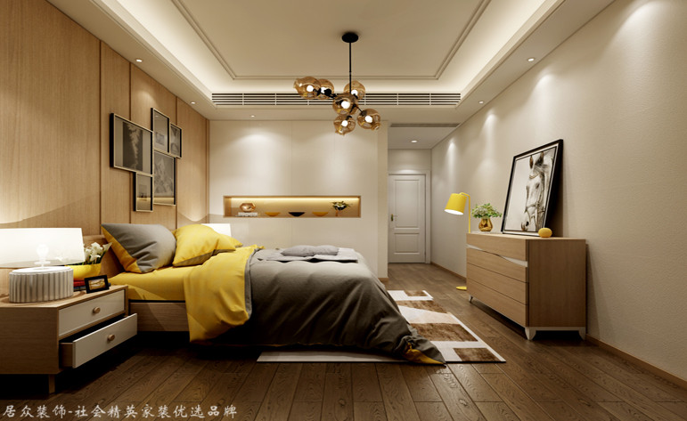 卧室图片来自昆明居众装饰设计工程有限公司在御景新城-现代简约-168㎡的分享