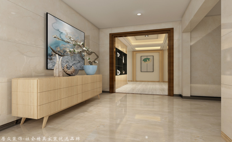 现代简约 三居 玄关图片来自杭州居众装饰集团设计院在西溪蝶园-现代简约-166平方的分享