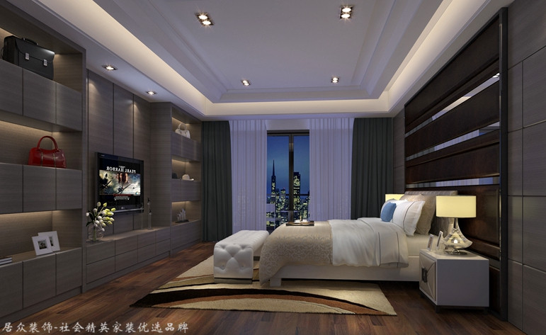 现代 别墅 卧室图片来自杭州居众装饰集团设计院在田园牧歌 -现代-500平的分享