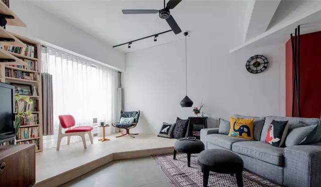 客厅休憩区 客厅图片来自实创装饰上海公司在两套迥异的70平一居室的分享