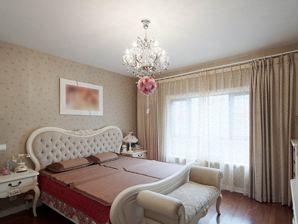 欧式 二居 卧室图片来自tjsczs88在清雅俊逸，素白简欧的分享